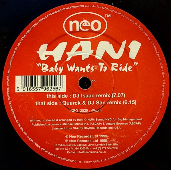 Hani - Baby Wants To Ride - Neo