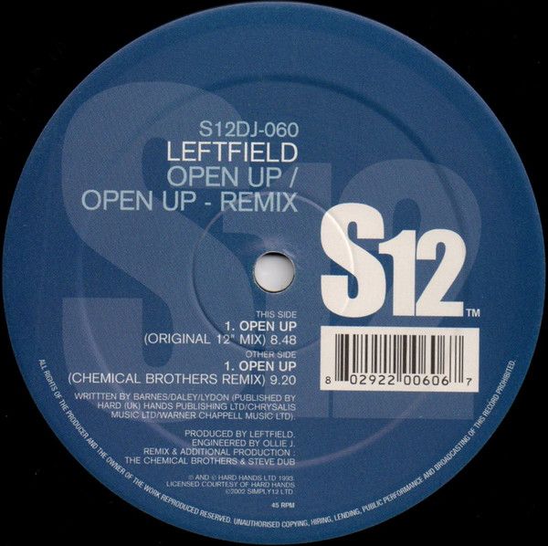 Leftfield - Open Up - S12