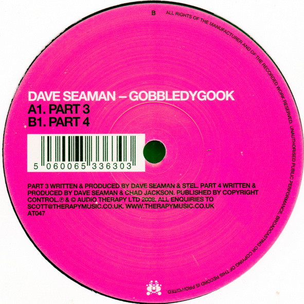 Dave Seaman - Gobbledygook (Part 3 & 4) - UK 12" Vinyl - 2008 - Audio Therapy - Picture 1 of 1