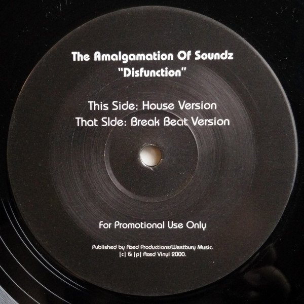 Amalgamation Of Soundz - Disfunction - UK Promo 12" Vinyl - 2000 - Axed Vinyl - Imagen 1 de 1